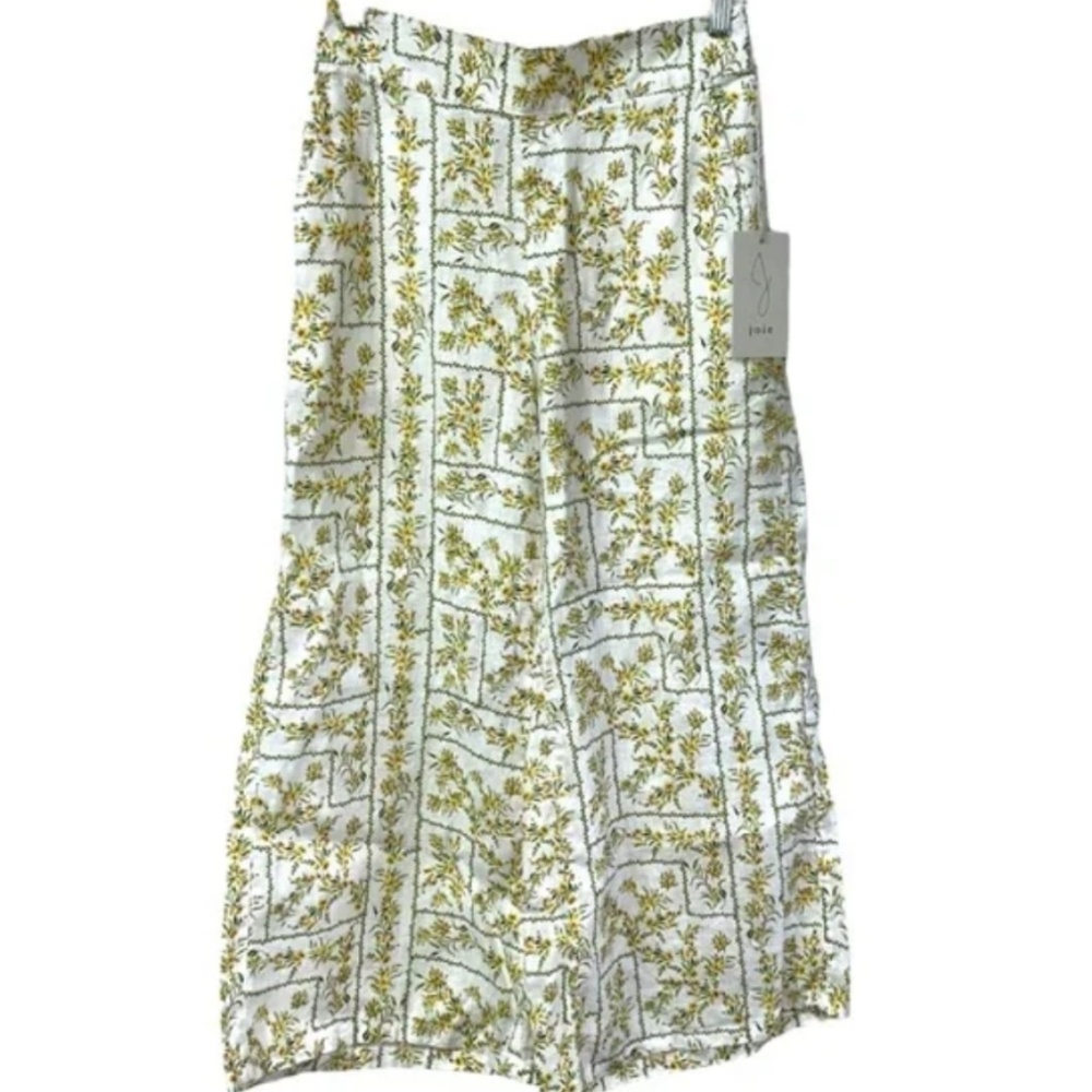 Brand New Women’s Joie Floral-Print Wide-Leg Linen Pants